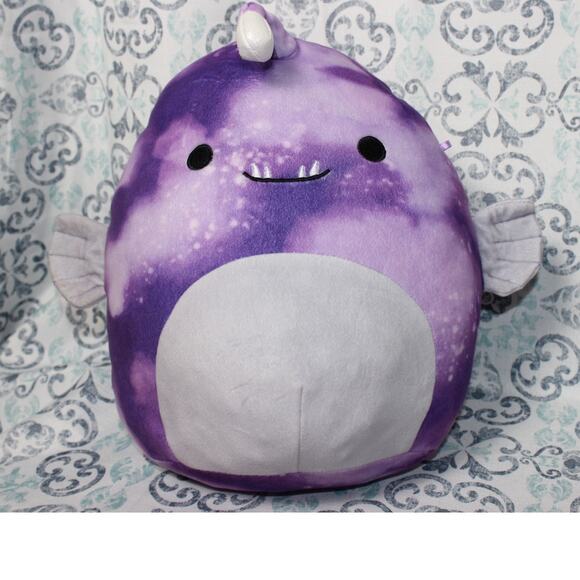 Squishmallows Easton Angler Lantern Fish Tie‎ Dye 12" Soft Plush - Picture 1 of 8